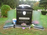 #29 - Customed designed - Designed by owner- Black granite with Blue Pearl bases that have glass inserts