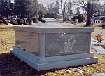Mausoleum - two person crypt in Seect Barre Gray granite