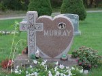 #5 - 2-6 Mountain Rose - Cross and Heart with porcelian picture.
